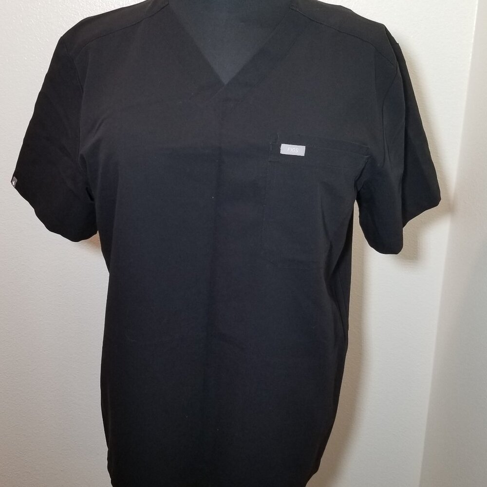 FIGS Black Size XL Technical Collection Scrub Top FM1500 Nurse Medical Hospital